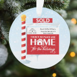 Real Anwesen Weihnachts Sold Sign Ornament<br><div class="desc">Sold sign Real Anwesen Weihnachtsschmuck ist ein lustiger und festlicher Weg,  um Urlaub Grüße an Ihre Kunden zu senden. Es sind passende Weihnachtskarten erhältlich. Passen Sie Ihre Logos und Namen an.</div>