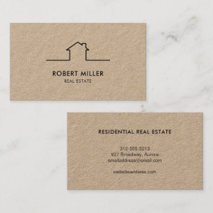 Real Anwesen Zuhause Logo Realtor Kraft Visitenkarte