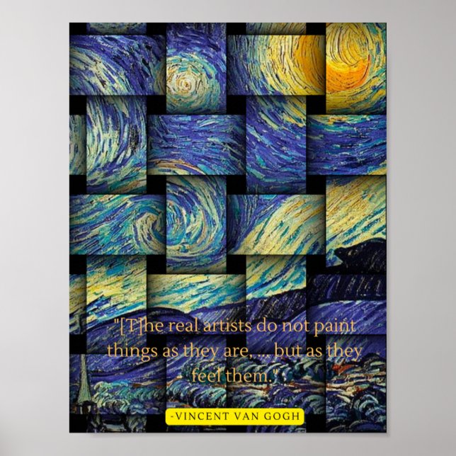 Real Artists Van Gogh Zitat Poster (Vorne)