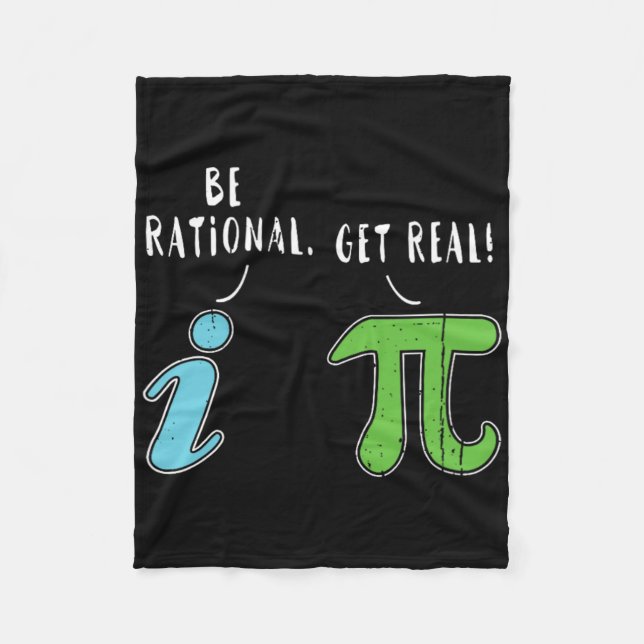 Real Be Rational Funny Mah Meme Mah Nerd Pi Day Fleecedecke (Vorderseite)