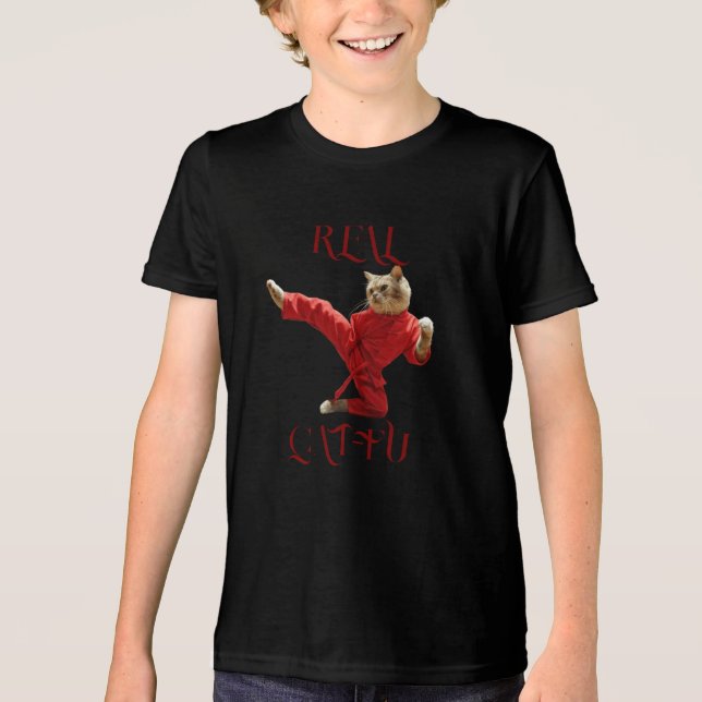 REAL CAT-FU Tri-Blend SHIRT (Vorderseite)