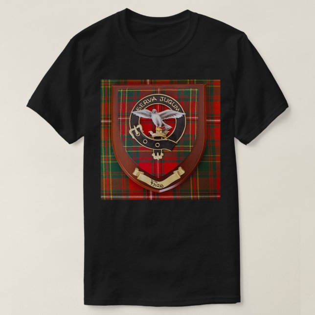 Real Clan Hay Wappen auf dem Kilt Ancient Hay Tart T-Shirt (Design vorne)