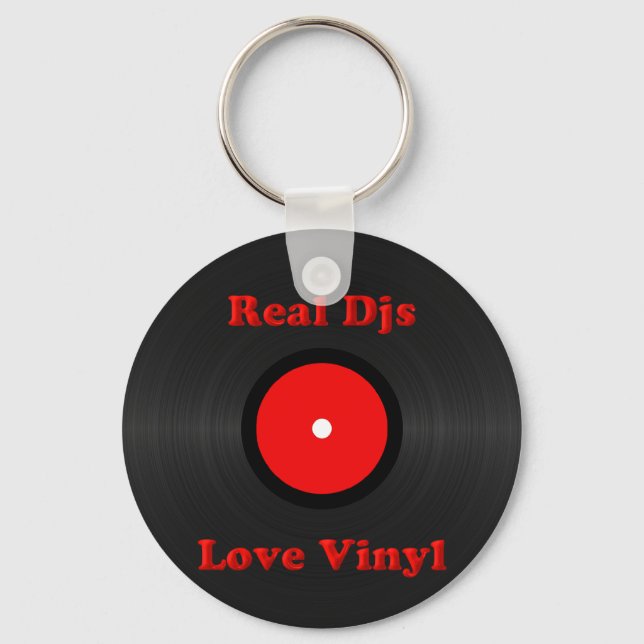 Real Djs Liebe Vinyl Schlüsselanhänger (Vorderseite)