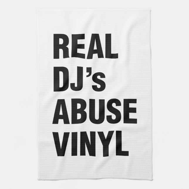 REAL DJ's MISSBRAUCH VINYL Küchentuch (Vertikal)