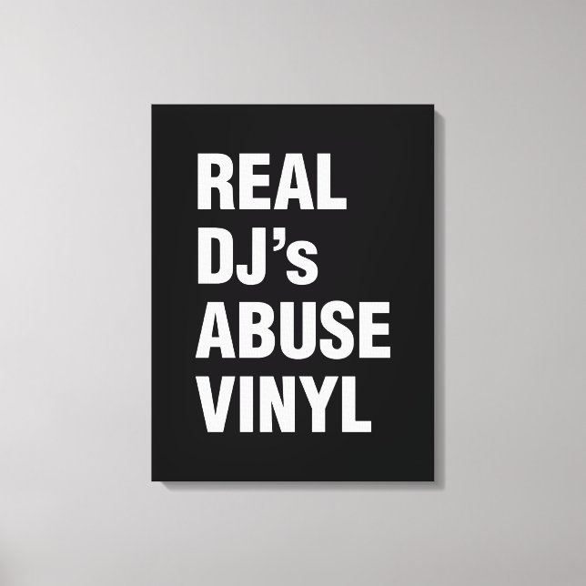 REAL DJ's MISSBRAUCH VINYL Leinwanddruck (Vorderseite)