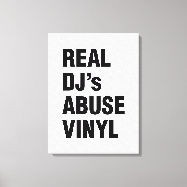 REAL DJ's MISSBRAUCH VINYL Leinwanddruck (Vorderseite)