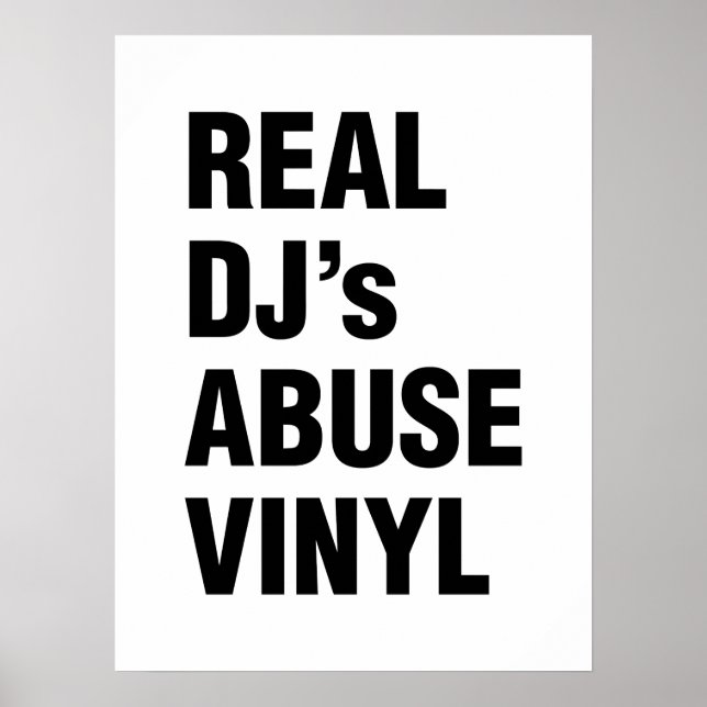 REAL DJ's MISSBRAUCH VINYL Poster (Vorne)