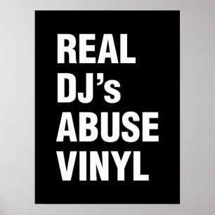 REAL DJ's MISSBRAUCH VINYL Poster