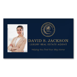 Real Estate Agent | Custom Logo Property Branding Magnetische Visitenkarte