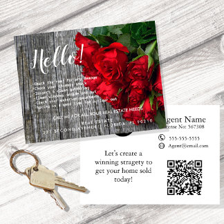 Real Estate Agent HELLO Roses Spring Checklist  An Ankündigungspostkarte