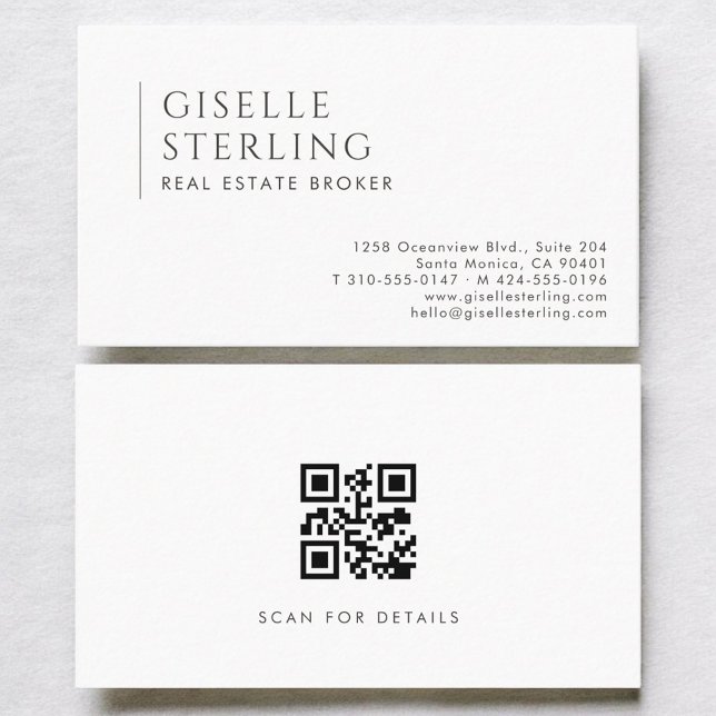 Real Estate Broker Modern Professional QR Code Visitenkarte (Von Creator hochgeladen)