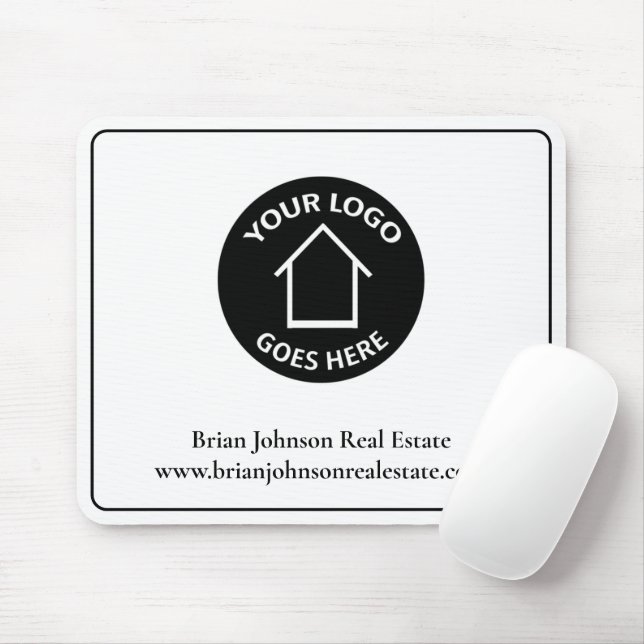 Real Estate Company Add Your Logo Simple Realtor Mousepad (Mit Mouse)