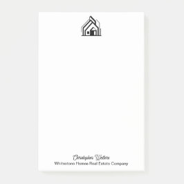 Real Estate Company Customized Realtor Logo Post-it Klebezettel