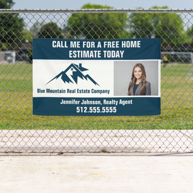 Real Estate Company Marketing Blue Mountain Banner (Insitu)