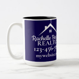 Real Estate Marketing Custom Realtor Zweifarbige Tasse
