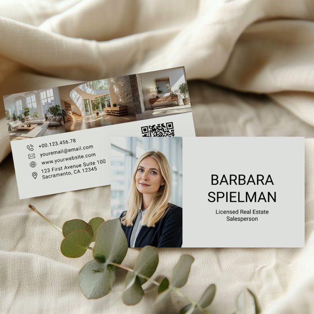 Real Estate Mortgage Agent Property Photo Collage  Visitenkarte (Von Creator hochgeladen)
