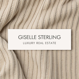 Real Estate Neutral Beige Luxury Namensschild