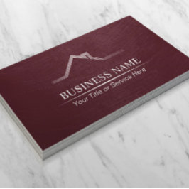 Real Estate Professional Burgundy Red Realtor Visitenkarte