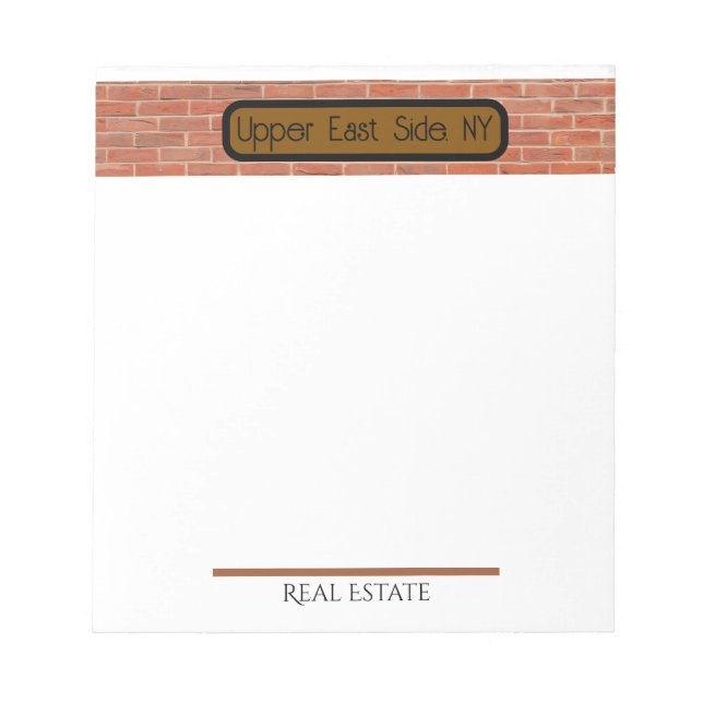 Real Estate | Upper East Side, NYC Notepad Notizblock (Vorderseite)