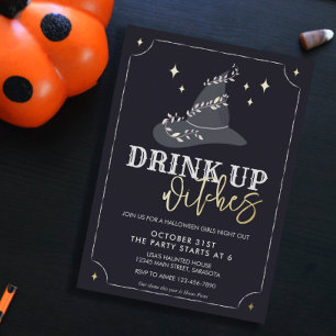 Real Foil Drinup Hexen Halloween-Party laden Folien Feiertagskarte