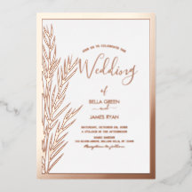 Real Foil Elegantes Pampas Grass Foto Hochzeit