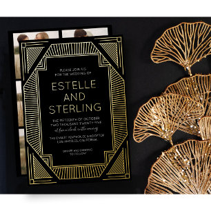 Real Foil Geometric Shape Wedding Fotos Foil Invi Folieneinladung