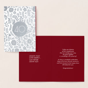Real Foil Luxury Cards zum 40. Jubiläum Folienkarte