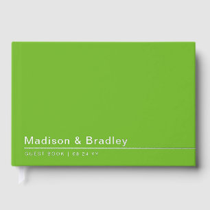 Real Foil Simple Modern Silver Script Wedding Gästebuch
