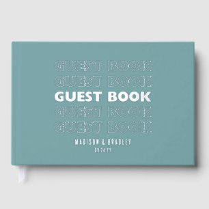 Real Foil Trendy Modern Typografy Wedding Gästebuch