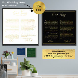 Real Foil Unsere WEDDING VOWS Neugier Mr. Foil P. Foliendrucke
