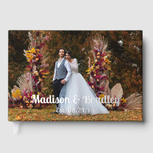 Real Foil Wedding Foto Personalisierte Namen Gästebuch