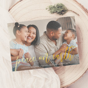 Real Foil Weltfrieden Foto Weihnachtsfeiertag Folien Feiertagskarte