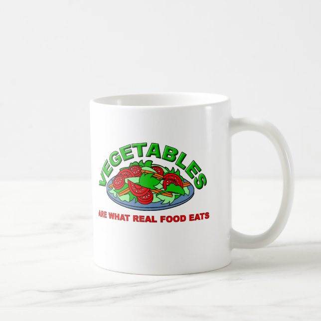 Real Food isst Funny Mug Kaffeetasse (Rechts)