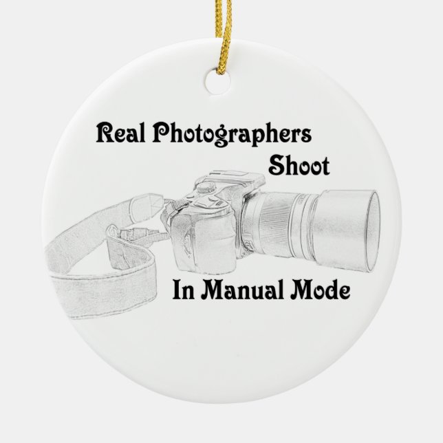 Real Fotografen Keramik Ornament (Vorne)