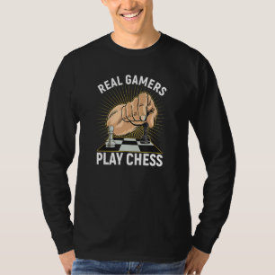 Real Gamer spielen Schach Spieler Schachspieler Sc T-Shirt
