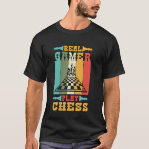 Real Gamers spielen Schach Funny Chessmaster for S T-Shirt