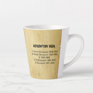 "Real, Generationen" Latte-Tasse Milchtasse