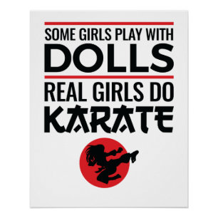 Real Girls Do Karate Niedlich Martial Arts Poster