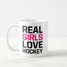 Real Girls Liebe Hockey Kaffeetasse