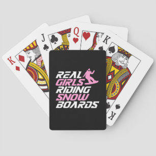 Real Girls Reiten Snowboards Spielkarten