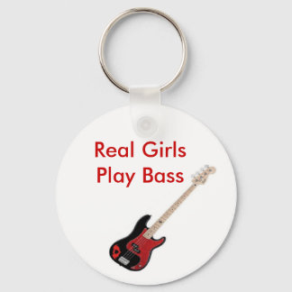 Real Girls spielen Bass Key Chain Schlüsselanhänger