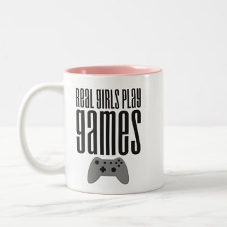 Real Girls spielen Spiele Zwei-Tone-Kaffee-Tasse Zweifarbige Tasse