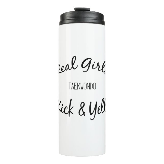 Real Girls und Yell Taekwondo Thermosbecher (Vorderseite)
