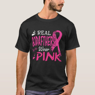 Real Godvthers tragen rosa Brustkrebs-Bewusstsein T-Shirt