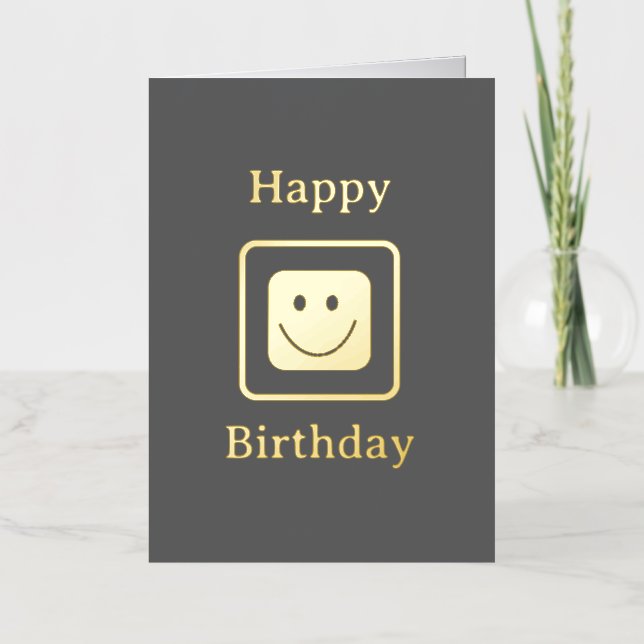 Real Goil Foil Smile Birthday Card (Vorderseite)