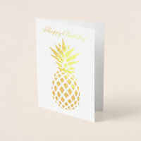 Real Gold Ananas HAPPY BIRTHDAY Typografie