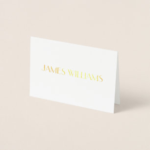 Real Gold Foil Art Deco Hochzeit Platzkarte Folienkarte