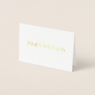 Real Gold Foil Art Deco Hochzeit Platzkarte Folienkarte