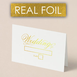 Real Gold Foil Luxury Wedding Platzkarte Folienkarte