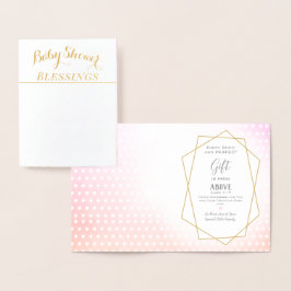 Real Gold Foil Rainbow Baby Girl Shower Segnungen Folienkarte